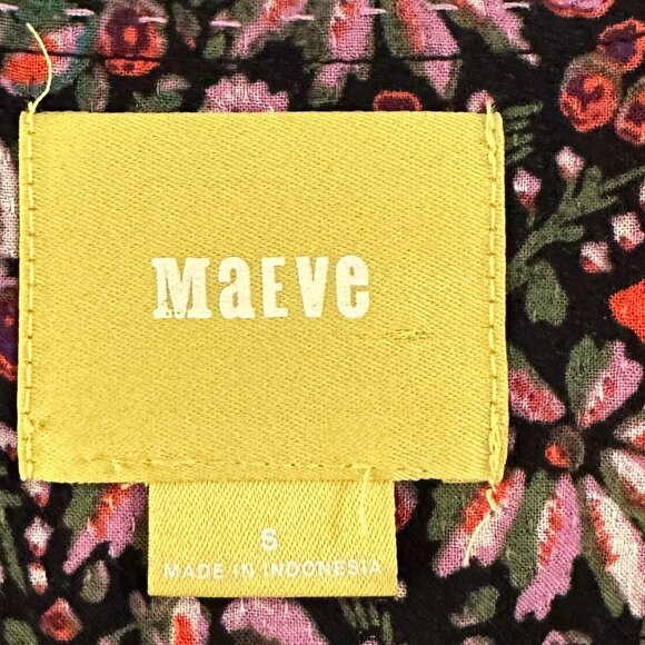 Maeve Anthropologie Long Sleeve Ditsy Floral Blouse Shirt Top SMALL - Picture 3 of 6